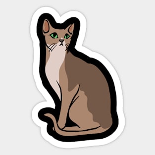 A cat cute looking Sticker